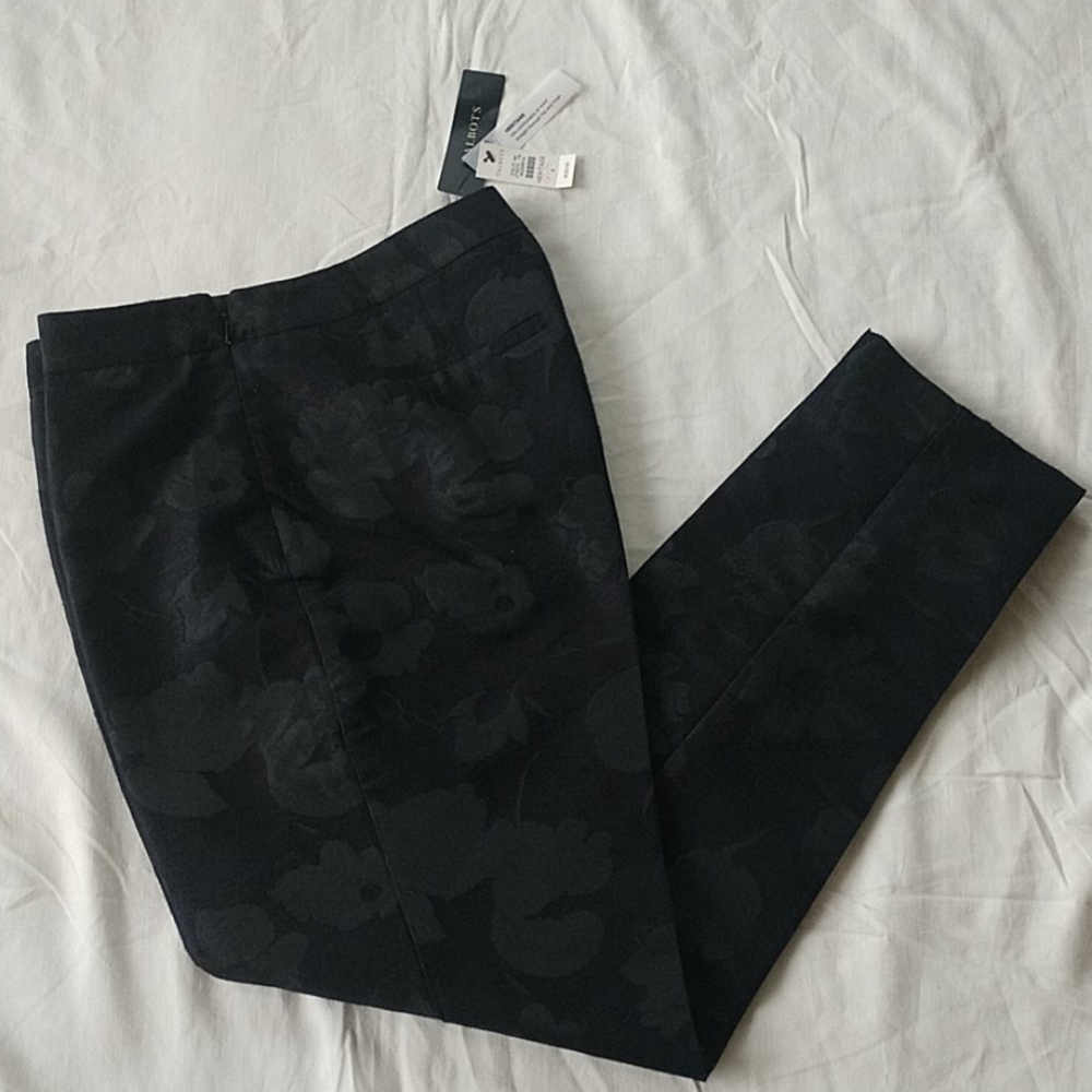 Talbot's patterned black dress pants